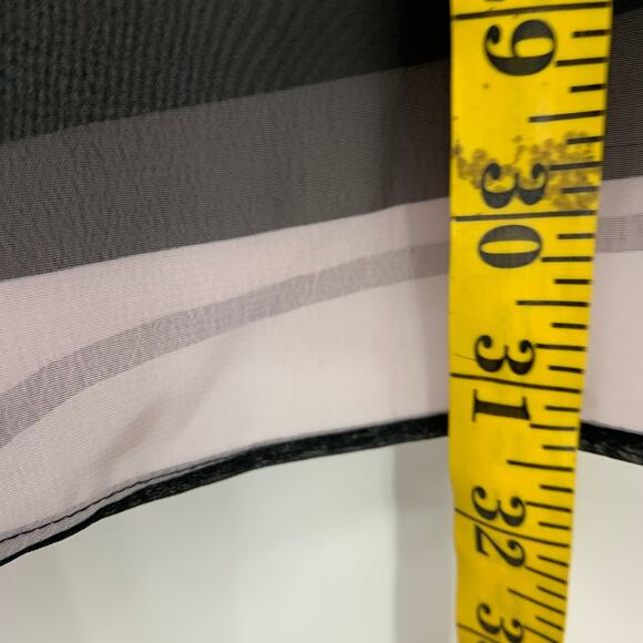 Victor Costa Occasion Sheer Orchid and Black Striped Blouse Swim Coverup Size 1X - Picture 7 of 7